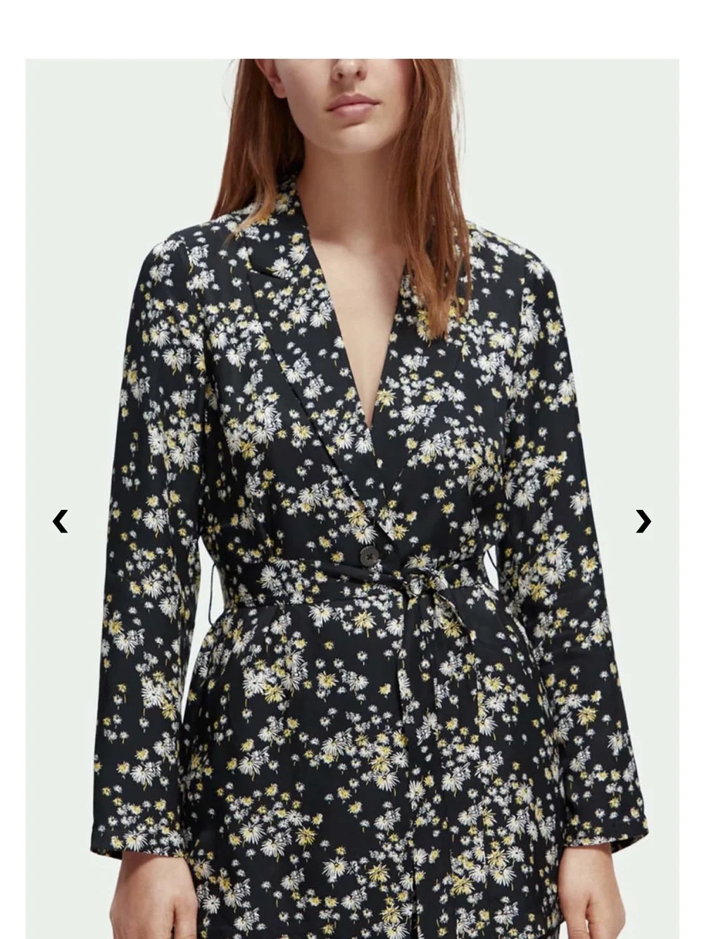 Nwt Scotch & Soda Blazer Printed Drapey Blazer dandelion black